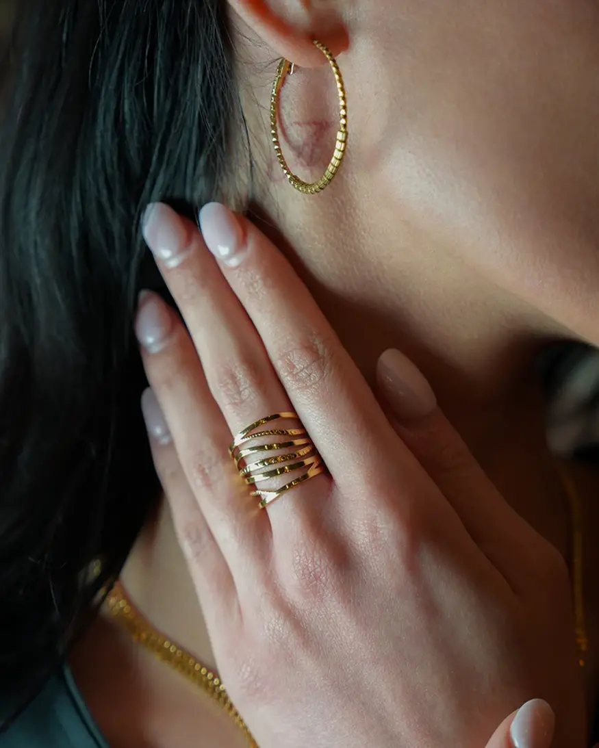 Hackney Nine Hoshika Hoop Earrings