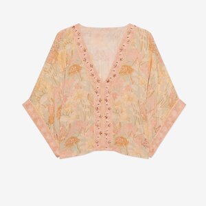 NKN Butterflies Cropped Blouse