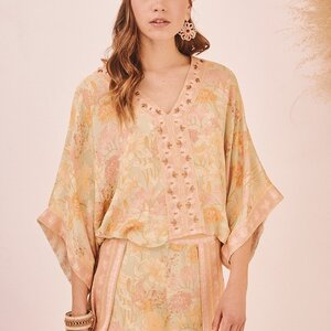 NKN Butterflies Cropped Blouse