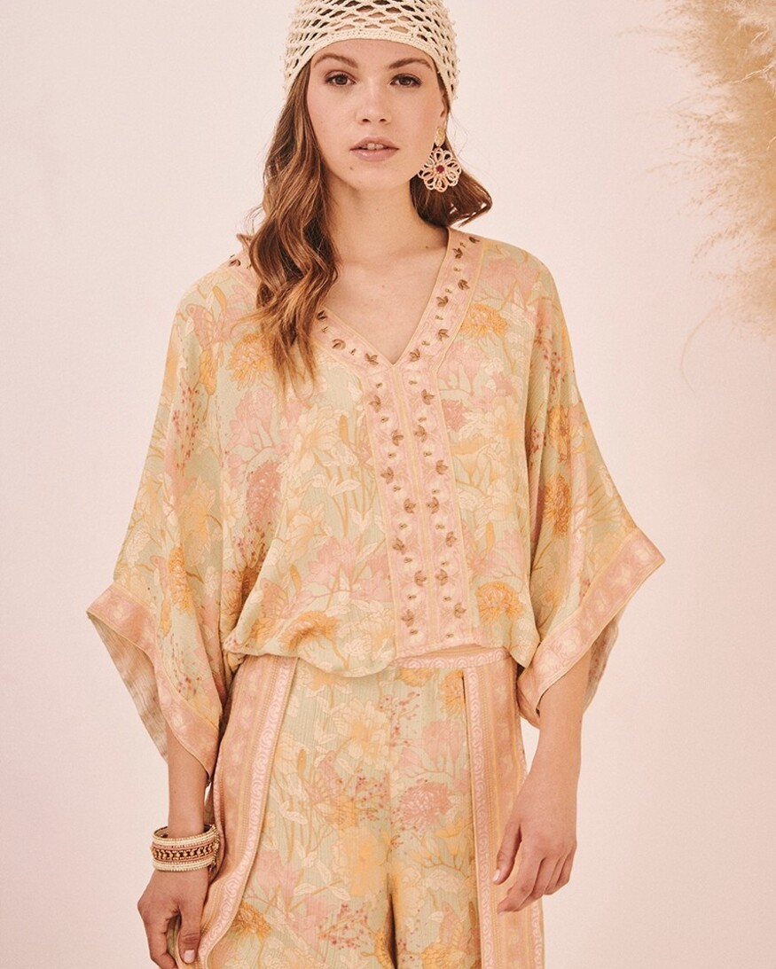 NKN Butterflies Cropped Blouse
