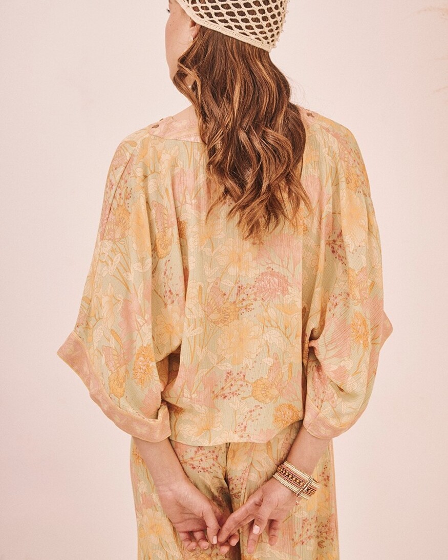 NKN Butterflies Cropped Blouse