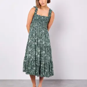 Apricot Amber Smocked Dress