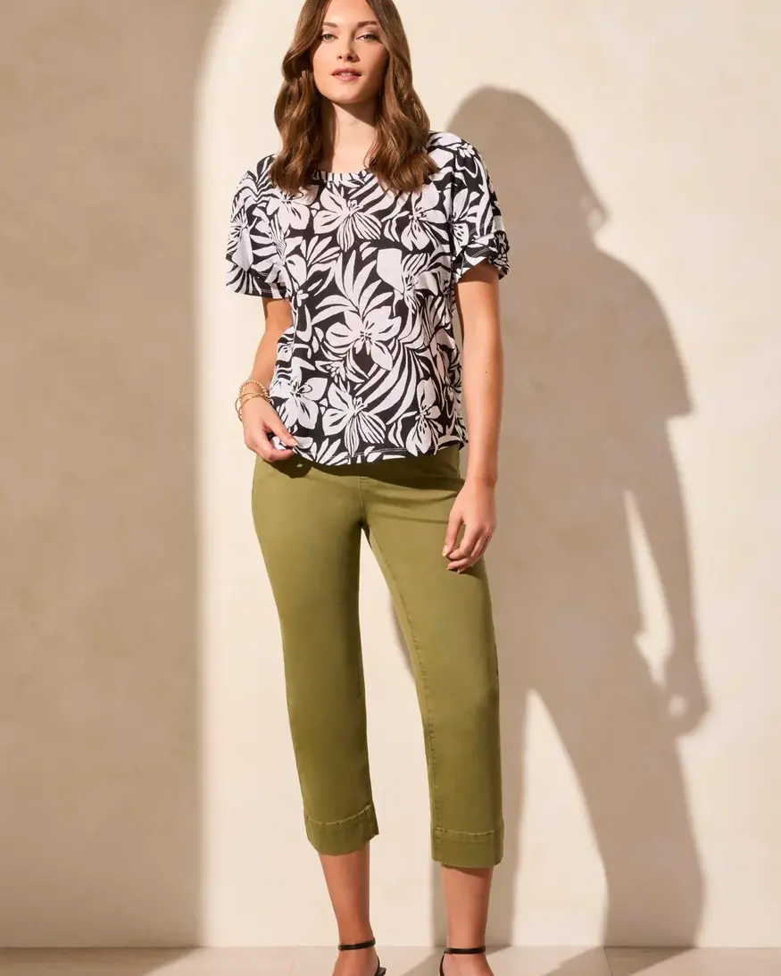 Tribal Ree Ruffle Sleeve Top