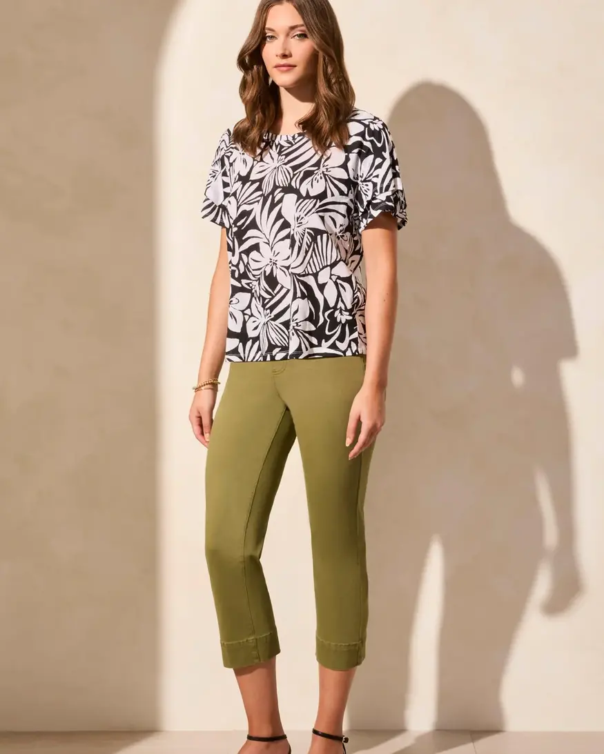 Tribal Ree Ruffle Sleeve Top
