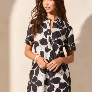 Tribal Reout Polo Collar Dress