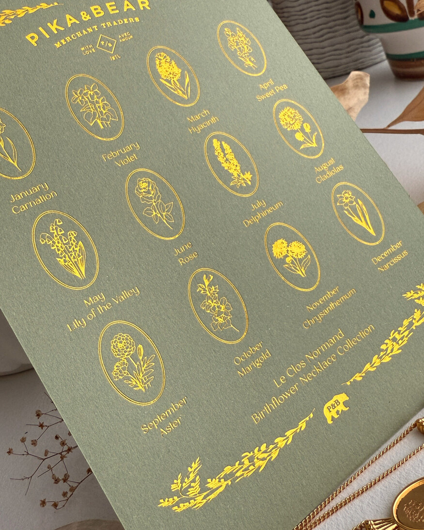 Pika & Bear 'Le Clos Normand' Birth Month Wildflower Necklace