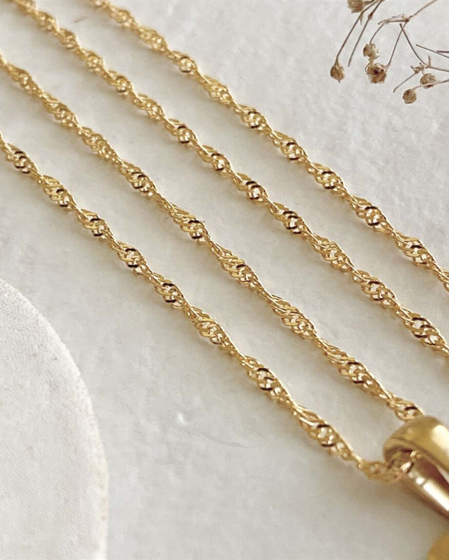 'Carrie' Mother of Pearl Inlay Initial Necklace