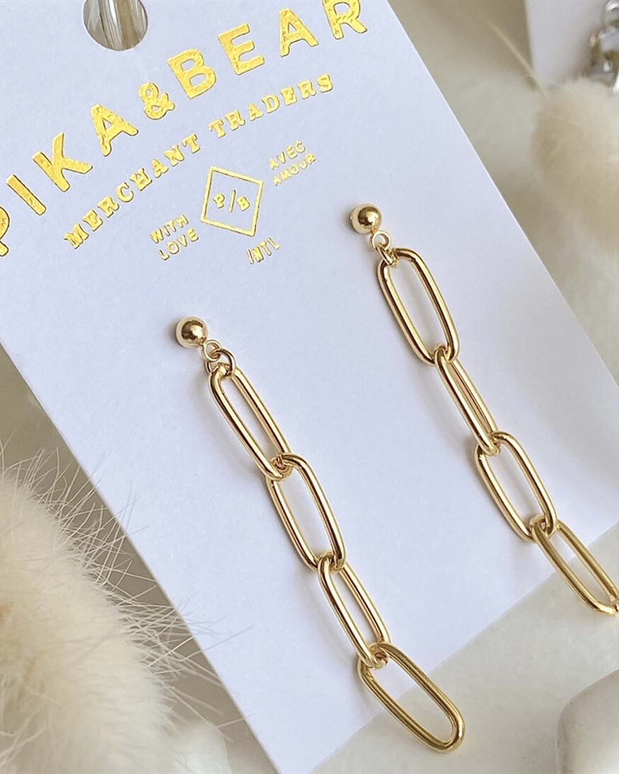 Pika & Bear Montmarte Chain Drop Stud