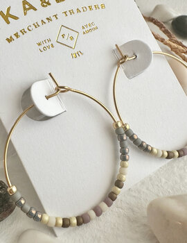 Pika & Bear Memphre Bead Hoop Earring