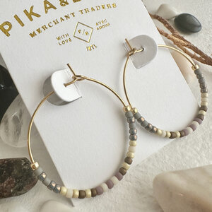 Pika & Bear Memphre Bead Hoop Earring