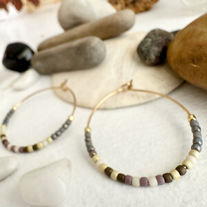 Pika & Bear Memphre Bead Hoop Earring