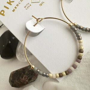 Pika & Bear Memphre Bead Hoop Earring