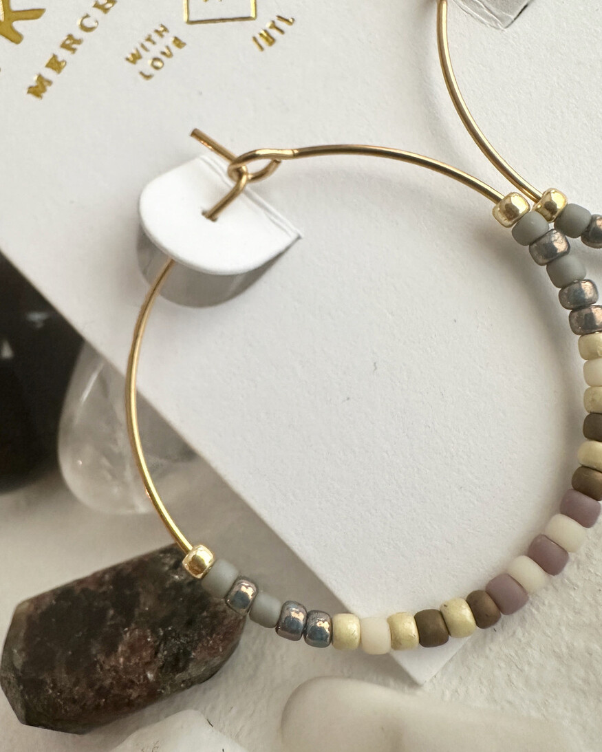 Pika & Bear Memphre Bead Hoop Earring