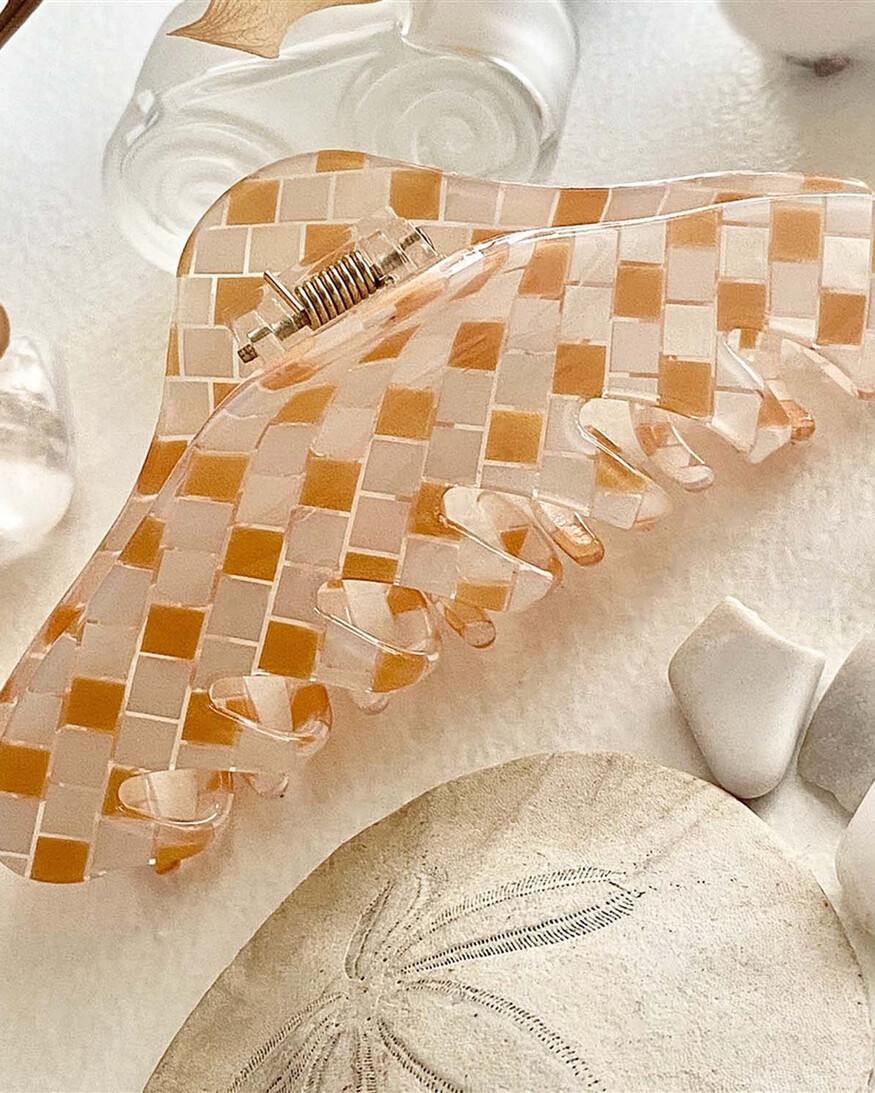 Verona Checkered Hair Claw
