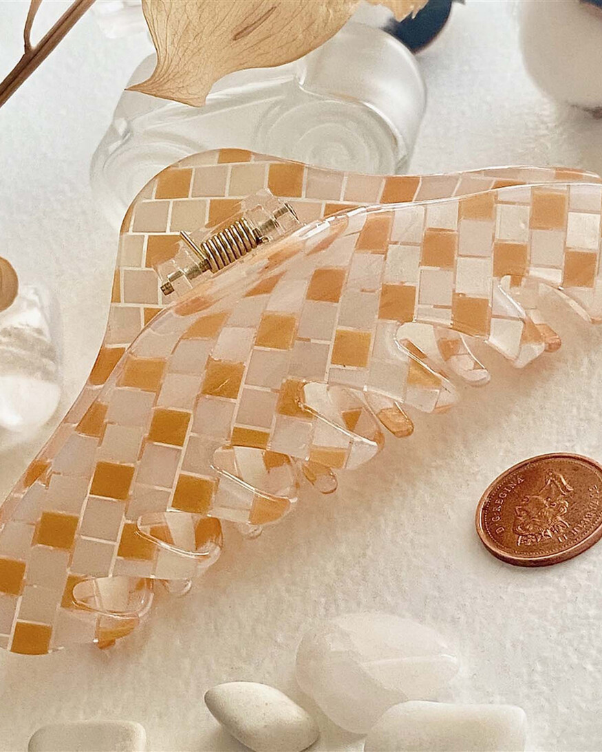 Verona Checkered Hair Claw