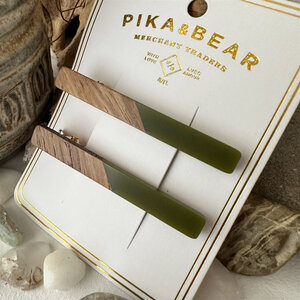 Pika & Bear Simone Wood/Acetate Hair Clip