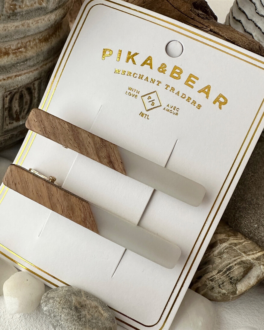Pika & Bear Simone Wood/Acetate Hair Clip
