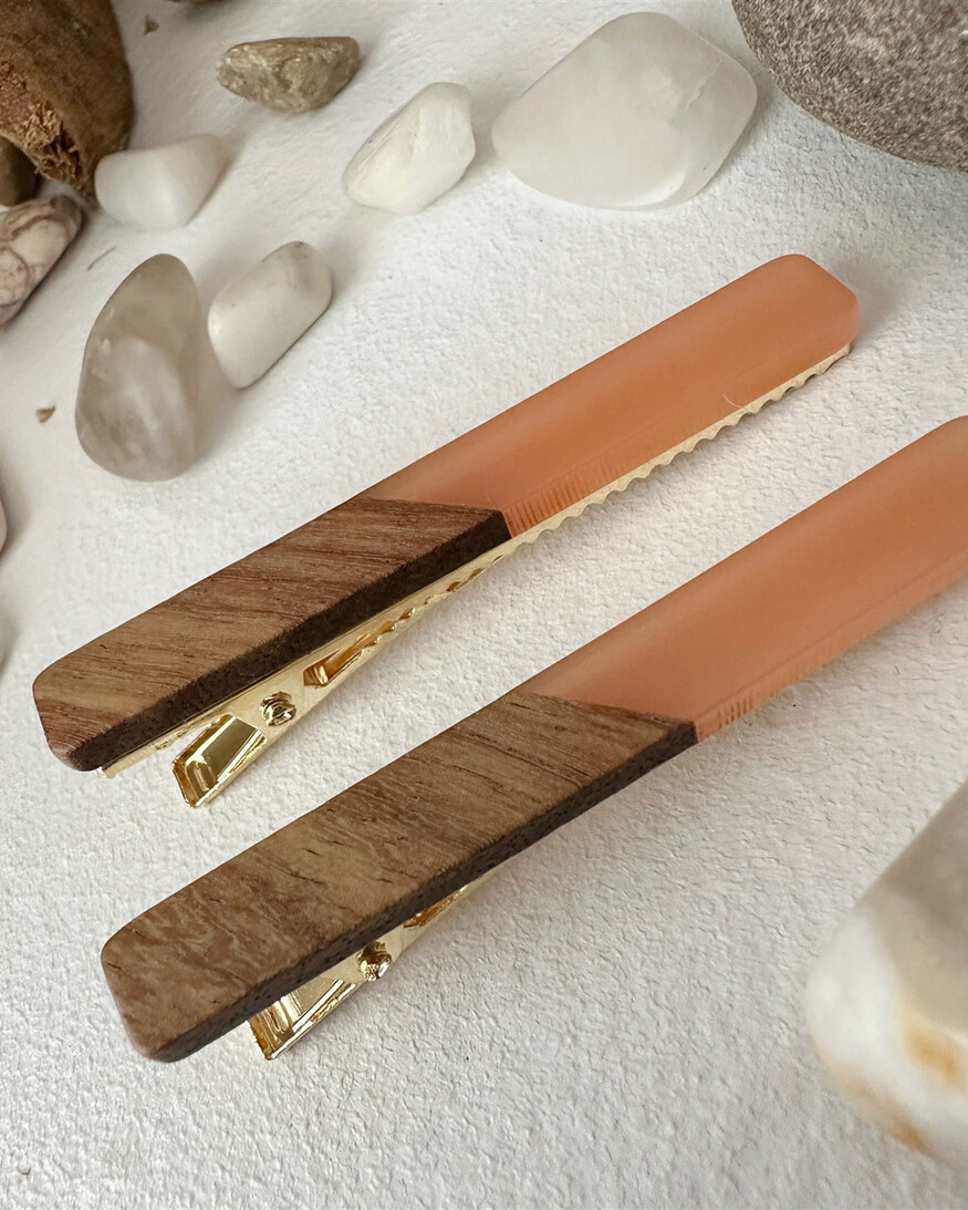 Pika & Bear Simone Wood/Acetate Hair Clip