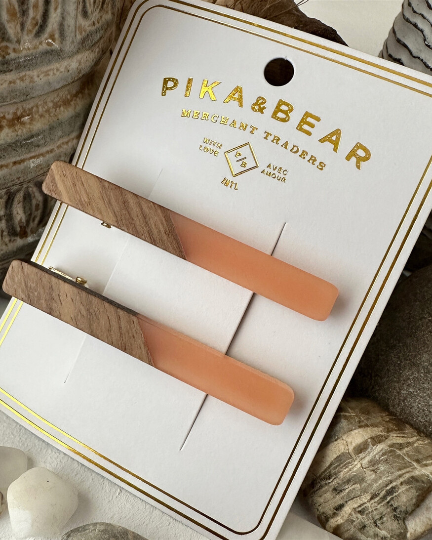 Pika & Bear Simone Wood/Acetate Hair Clip