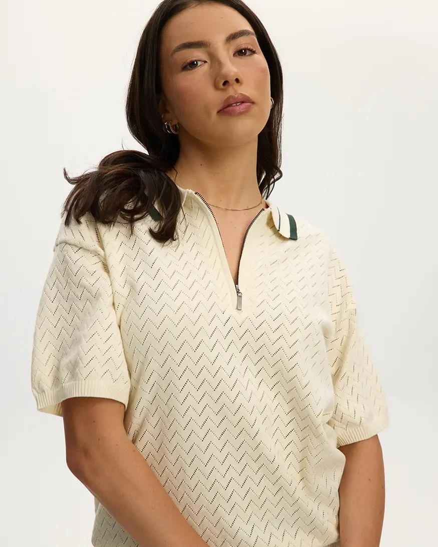 Kuwalla Knit Zip Polo