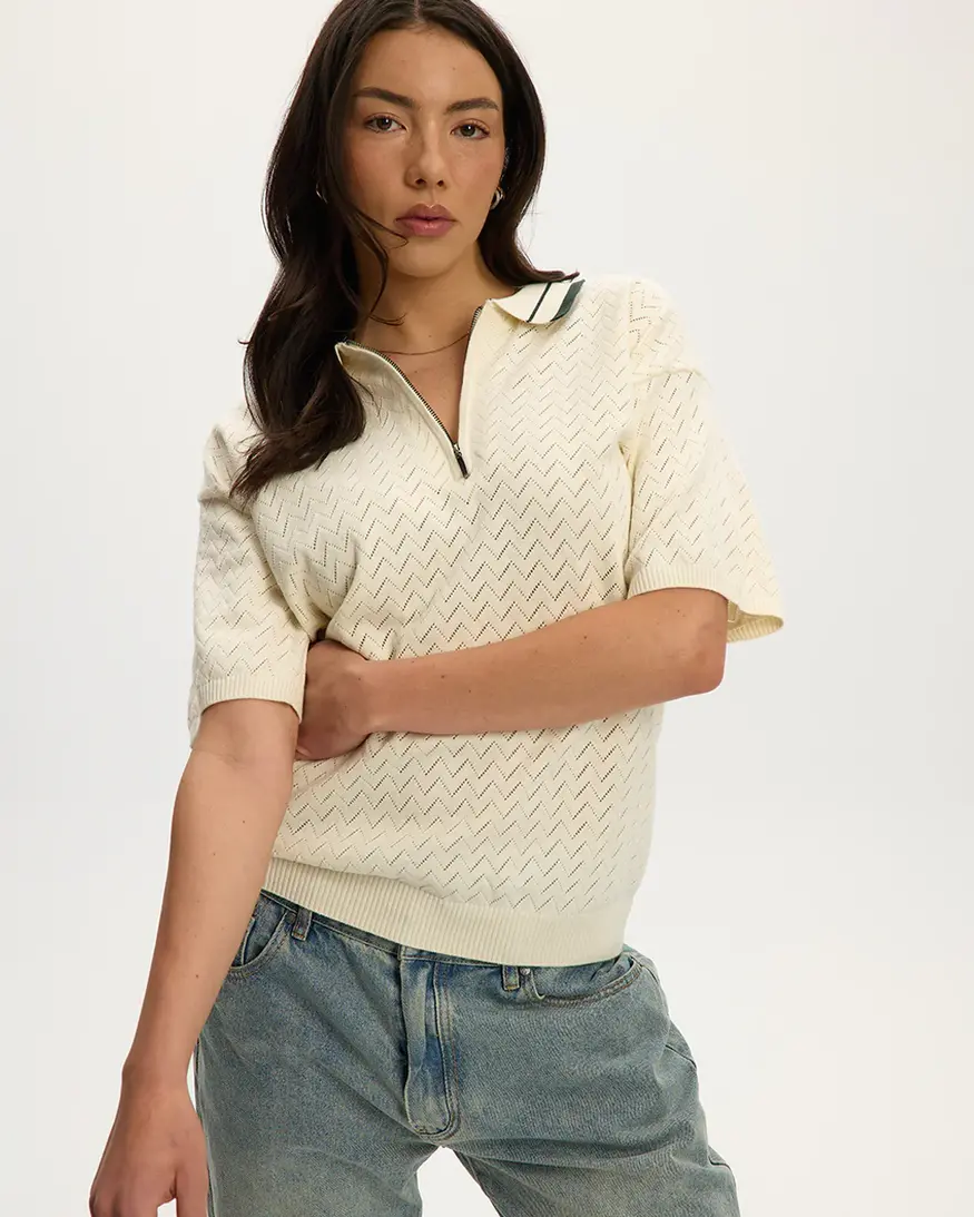 Kuwalla Knit Zip Polo