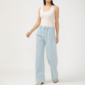 Silver Jeans - For Us Pleated Denim Trouser