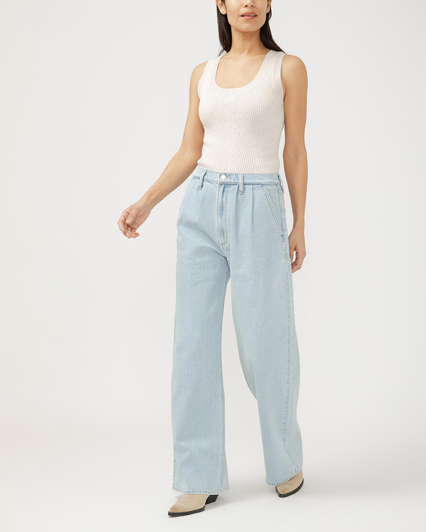 Silver Jeans - For Us Pleated Denim Trouser