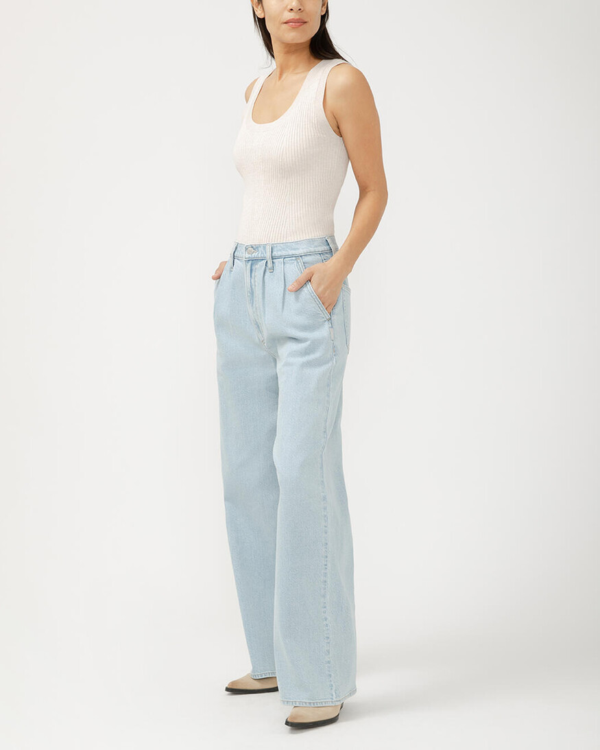 Silver Jeans - For Us Pleated Denim Trouser