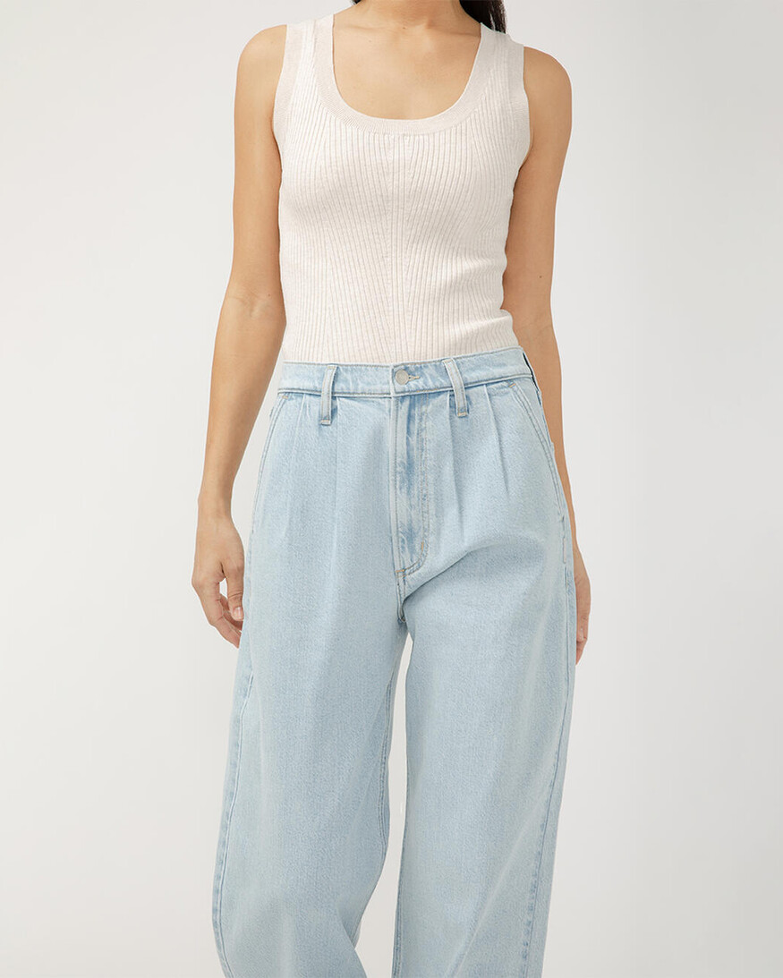 Silver Jeans - For Us Pleated Denim Trouser