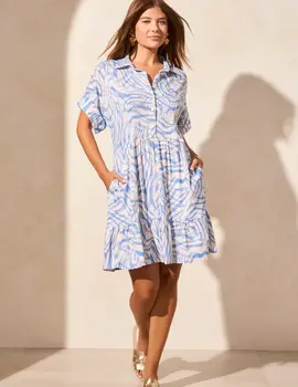 Tribal Rie Button Front Dress