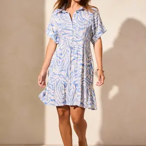 Tribal Rie Button Front Dress