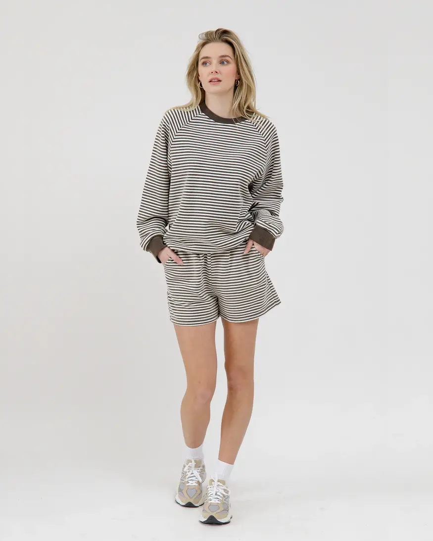 Brunette The Label Mini Stripe Classic Short