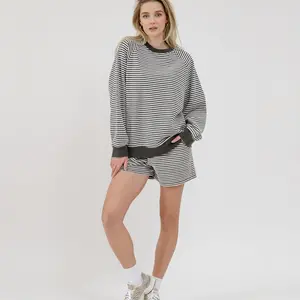 Brunette The Label Mini Stripe Classic Crew