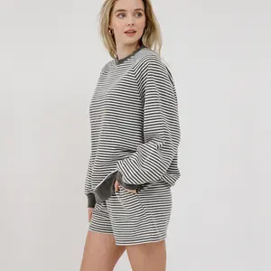 Brunette The Label Mini Stripe Classic Crew