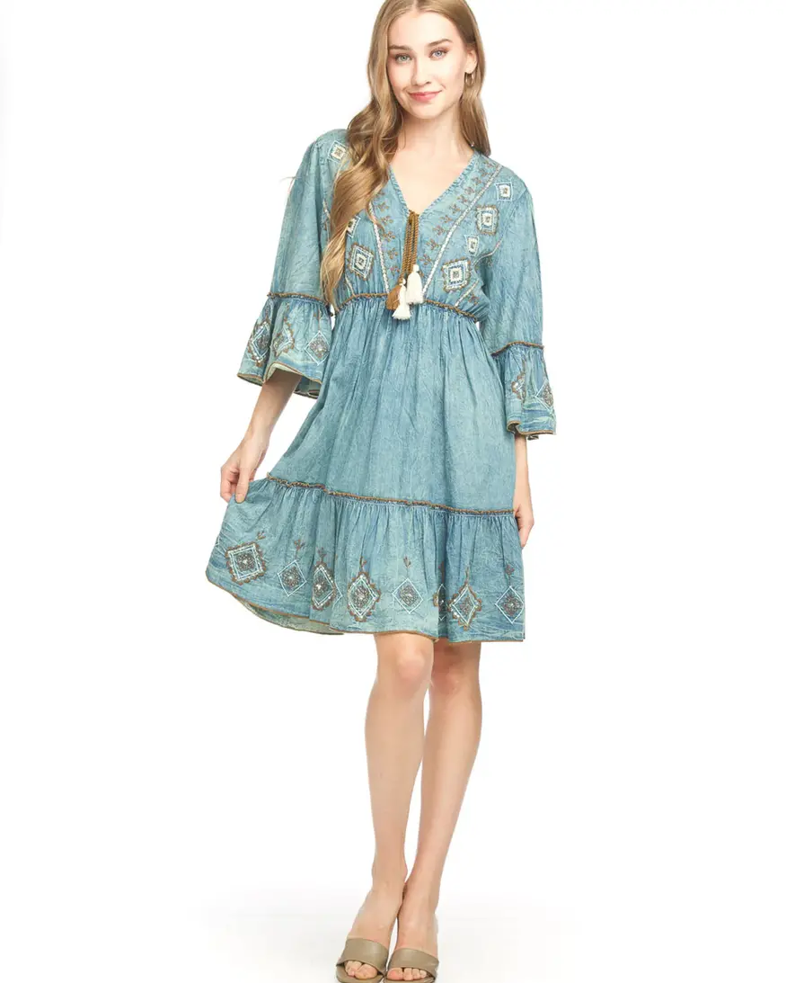 Papillon Fusha Beaded Mini Dress