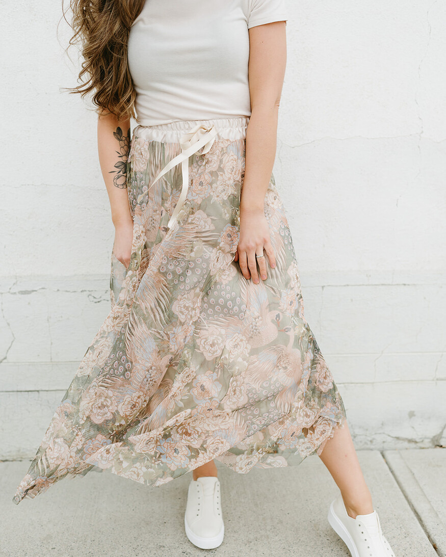 Astrid Clothing Mid Summer Woven Skirt