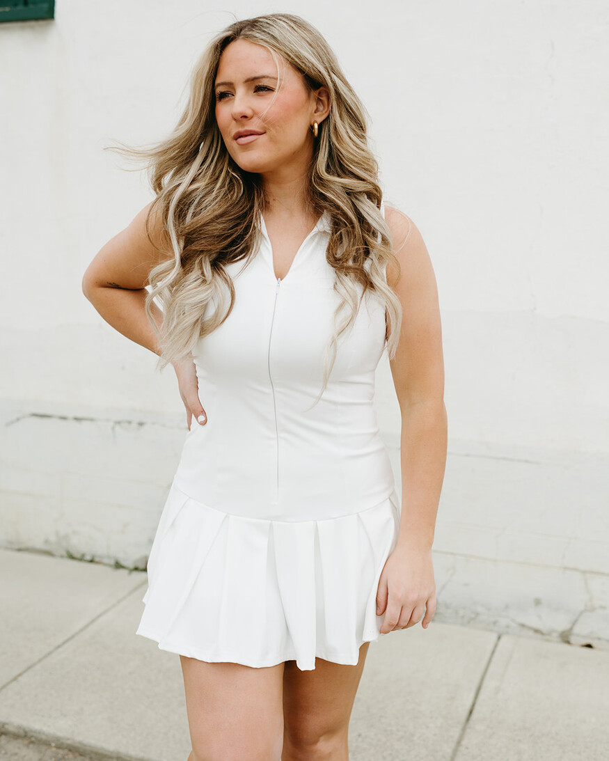 RD Style Diabelle Polo Pleat Mini Dress