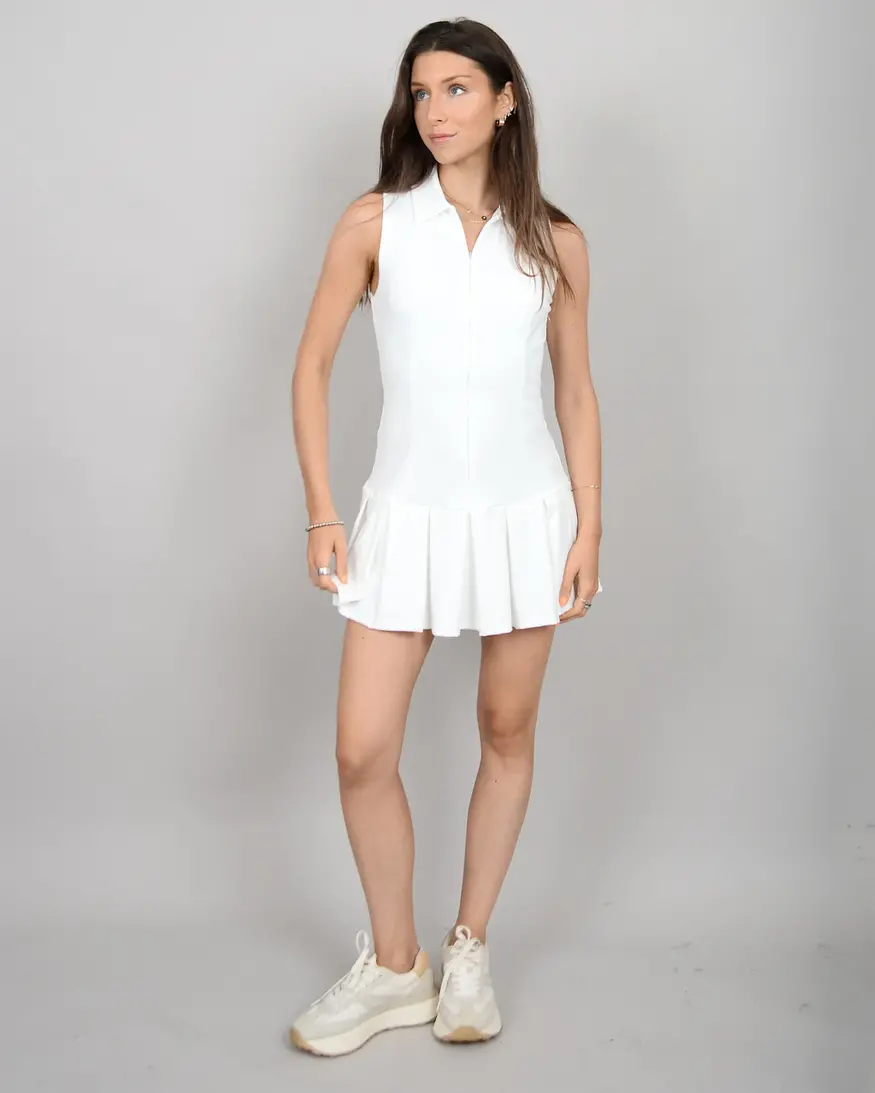 RD Style Diabelle Polo Pleat Mini Dress