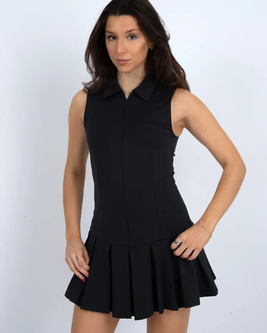 RD Style Diabelle Polo Pleat Mini Dress