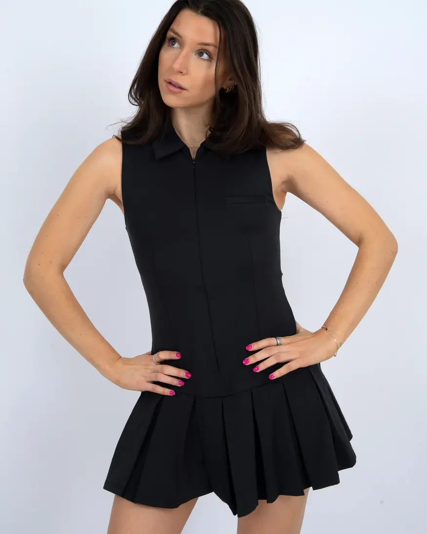 RD Style Diabelle Polo Pleat Mini Dress