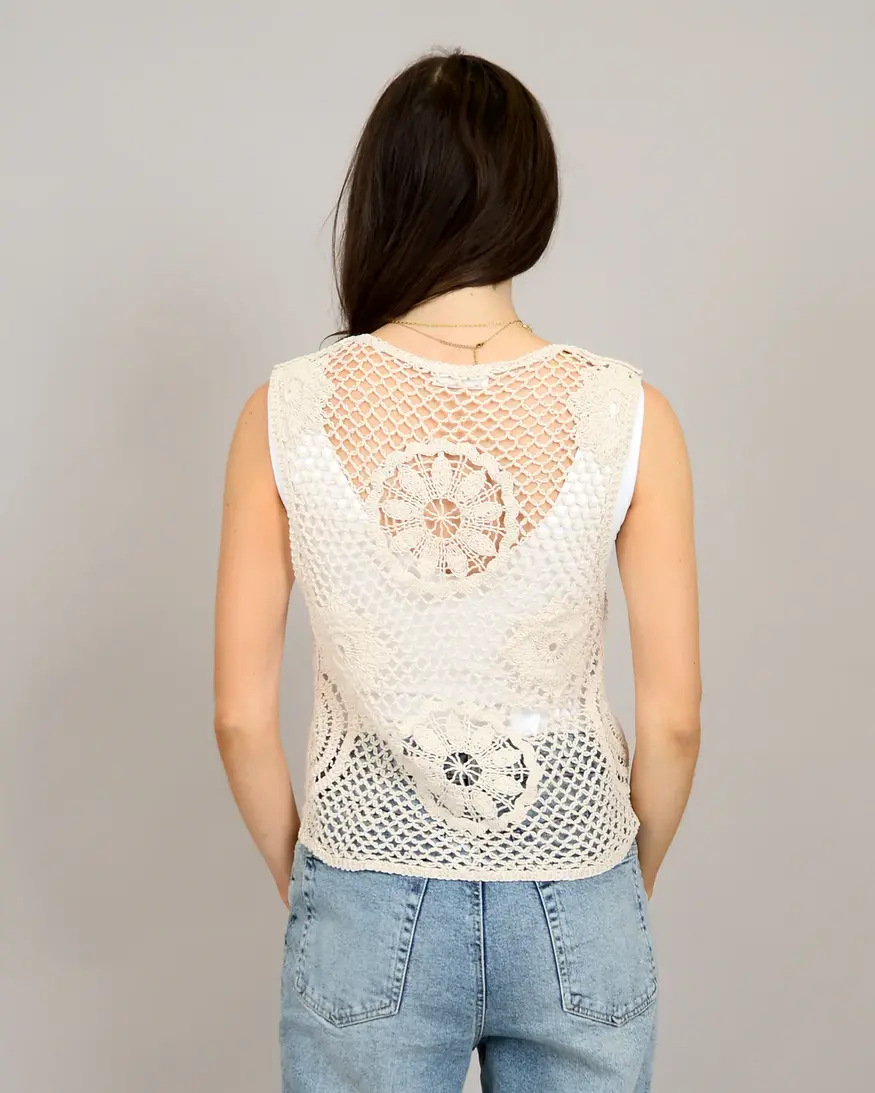 RD Style Kinta Crochet Vest