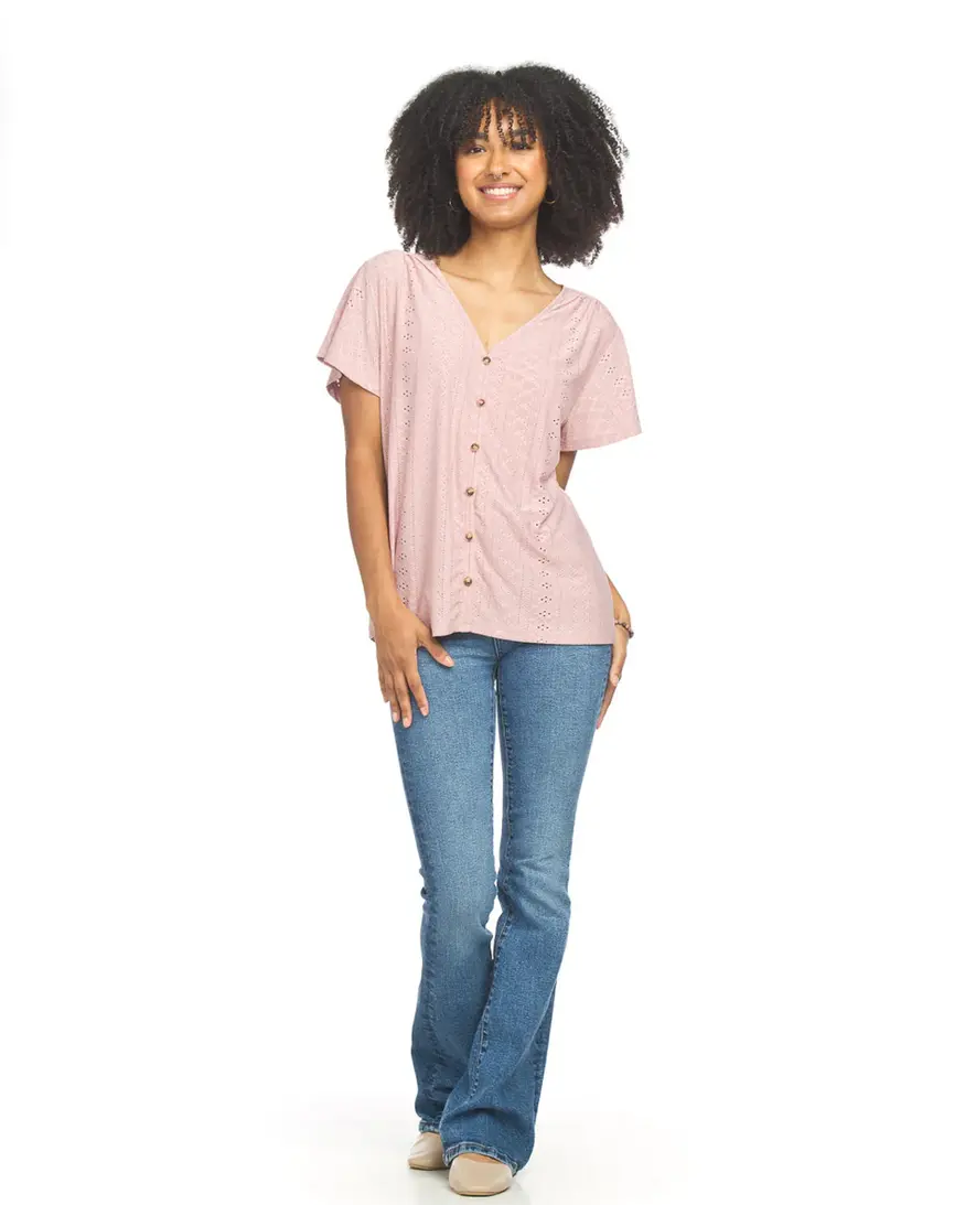 Papillon Fabiola Stretch Eyelet T-Shirt