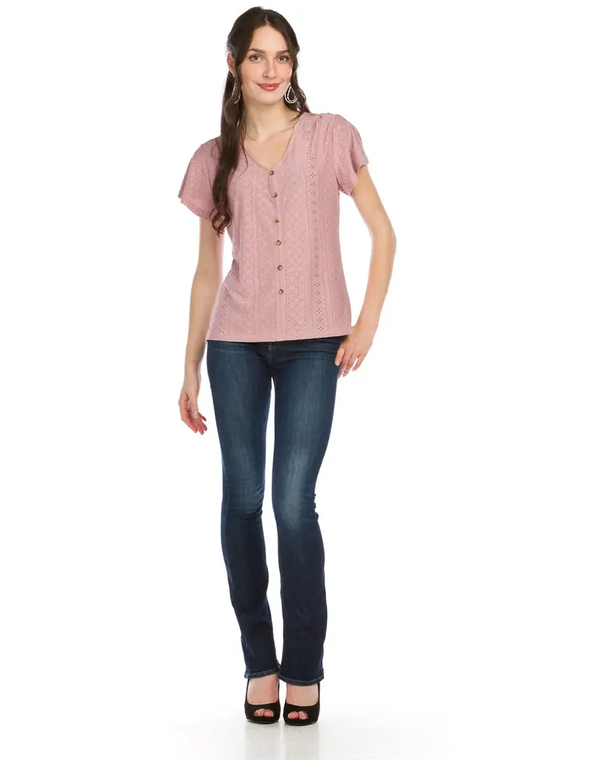 Papillon Fabiola Stretch Eyelet T-Shirt