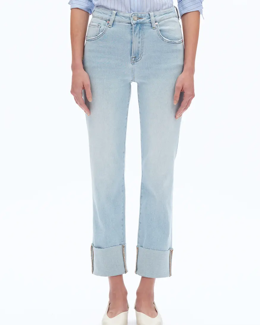 Bayeas Lark Roll Hem Straight Leg