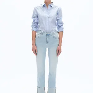 Bayeas Lark Roll Hem Straight Leg