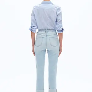 Bayeas Lark Roll Hem Straight Leg