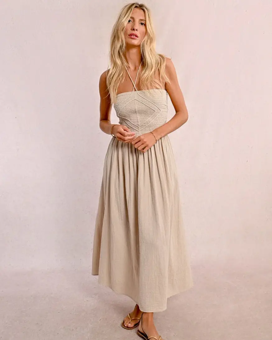 Molly Bracken Strapless Smock Dress