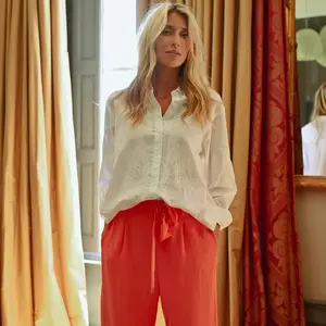 Molly Bracken Oversize Embroidered Button Down