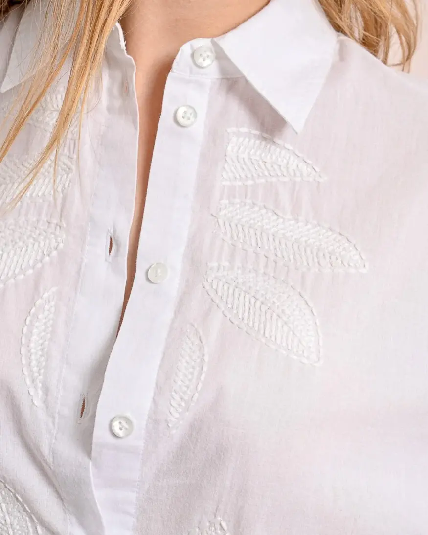 Molly Bracken Oversize Embroidered Button Down