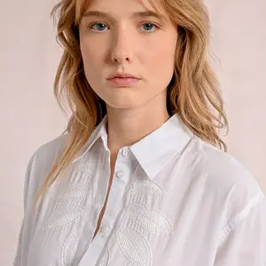 Molly Bracken Oversize Embroidered Button Down